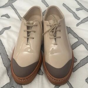 WANT Les Essentiels Cordova Crepe Patent Derby Shoes
